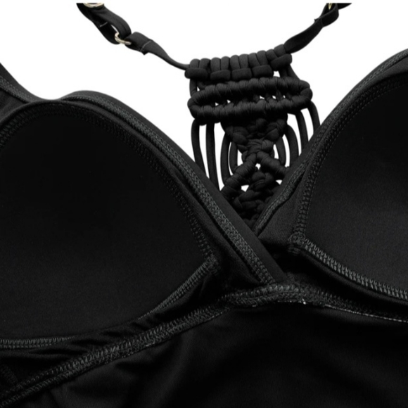 Hilor Women's Shirred Halter One Piece Swimsuit - Picture 4 of 7